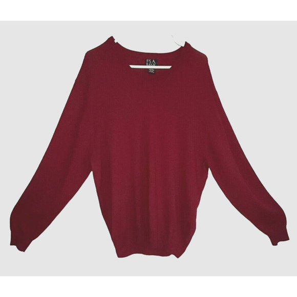 Jos A Bank Classic Collection Mens Wool V-Neck Sweater Size Large Cranberry Red - Picture 1 of 8